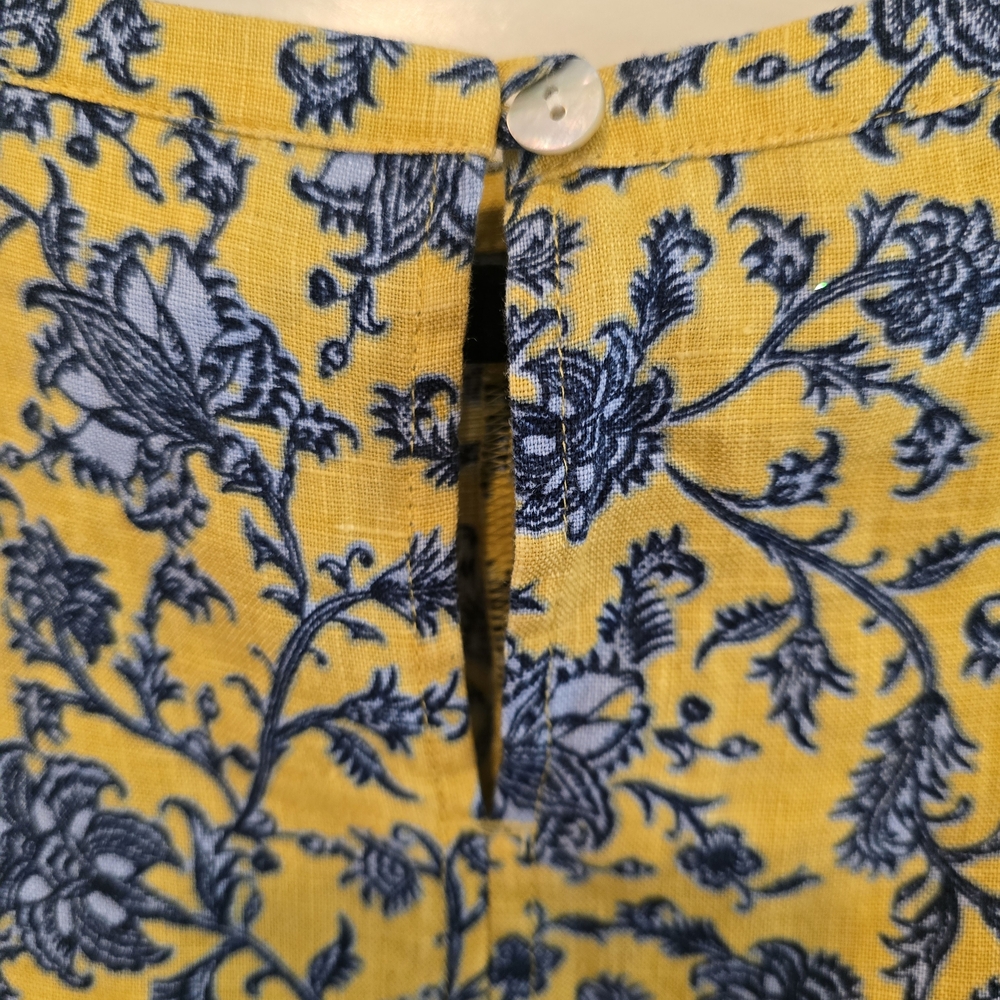 J. Jill Blue and Yellow Floral Midi Dress - Picture 6 of 6